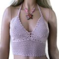 Sexy Girls Summer Crochet Neckholder Top