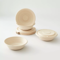 Sugarcane Pulp Bowl with Natural Compostable Design