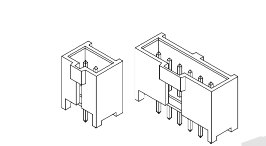 Encabezado de caja de 2,54 mm 180 ° AW2547VB-XP