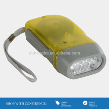 top sales keychain manual dynamo torch light key rings