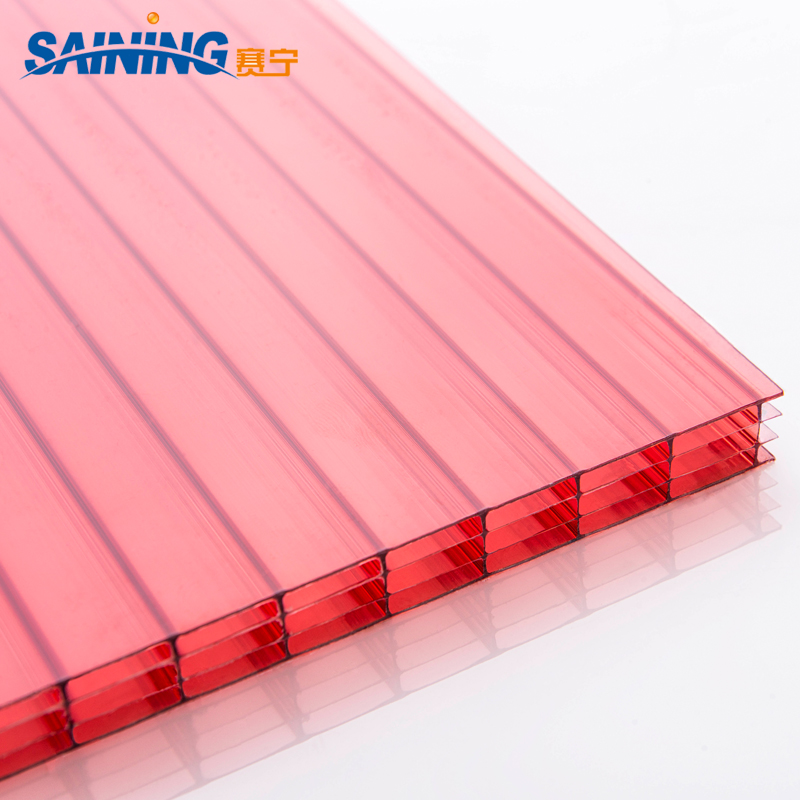 8mm 10mm 12mm 16mm Cheap Four Wall Multiwall Hollow Polycarbonate Roof Sheet