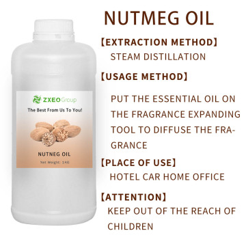 Extracción de aceite esencial de nuez moscada natural puro