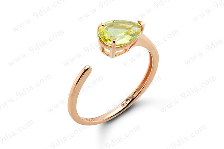 Engagement Gold Jewelry Custom Rings in 14K Yellow Gold Ring for Women