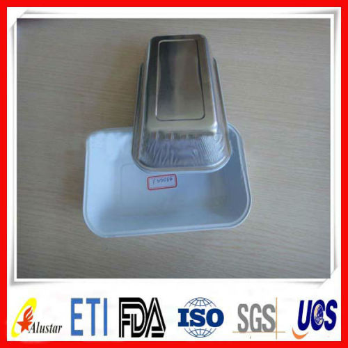 Aluminum foil container with lids for airline