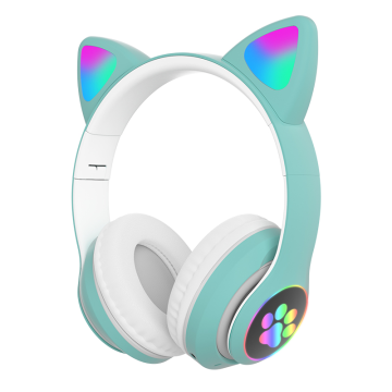 Fones de ouvido Bluetooth Cat com LED brilhante