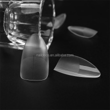NADECO Full Cover Almond Nail Tips: Thin Clear Gel Nail Extension Tips