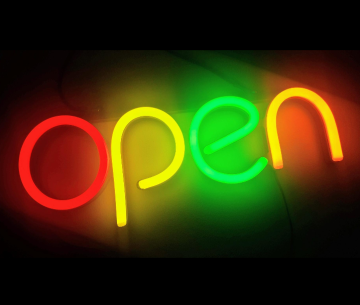 16 Inch LED Open Signs - RGB Color Changing Neon Signs with Remote Control