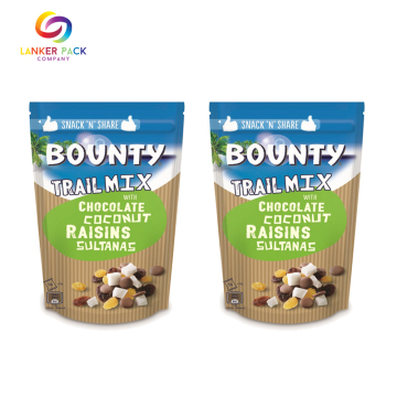 Air-proof Snack Standing Pouches With Zip-lock