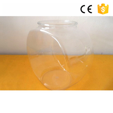 clear oblique plastic fish bowl round plastic fish bowl