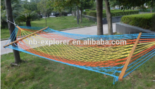 cotton yarn hammock with wood