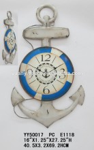 Decorative metal wall clock in anchor design, Anchor design metal wall clock for home decors, Wall decors anchor design clock