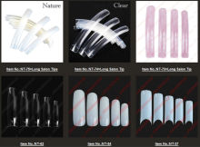 White/Nature Stiletto Square beauty nail tips, Clear Glaze Nail Tips,Glaze Nail Tip,Longest Clear Stiletto Square beauty Tips