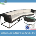 L shaped rattan sofa set garden corner