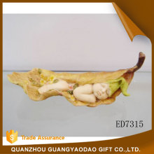Miniature craft baby sleeping in leaves art and craft souvenir items