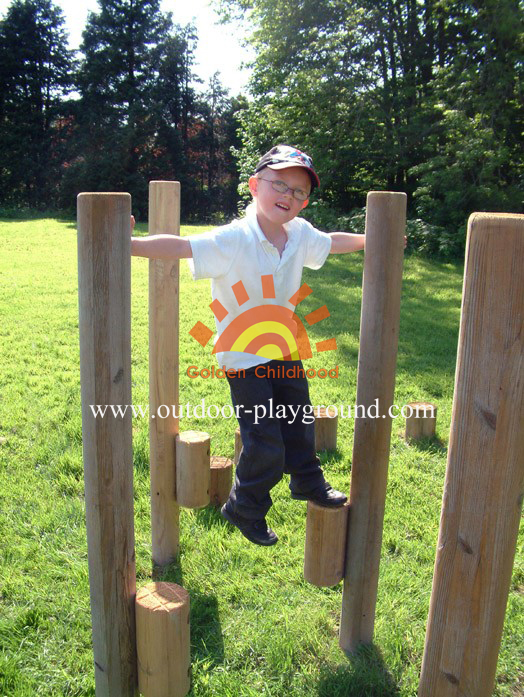wooden balance stilts outdoor playground for children