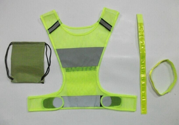 Sport Clothing High-Viz Reflective Running Vest with bands