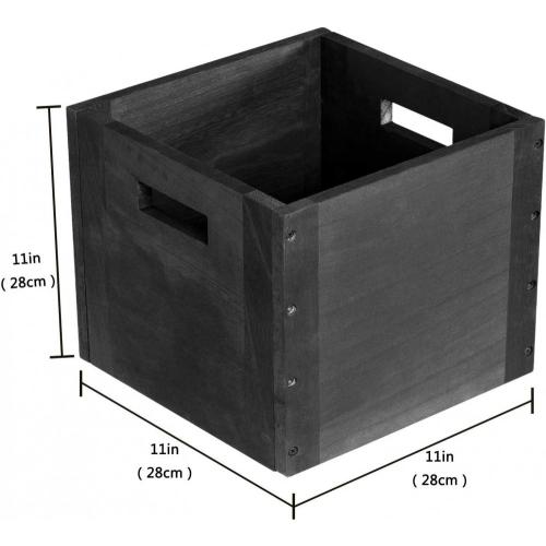 Wood Storage Cube Basket Bins Organizer
