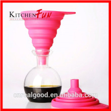 Food Grade BPA Free collapsible kitchen tools silicone rubber funnel
