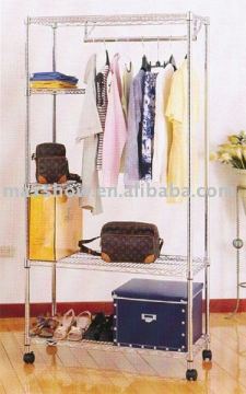 chrome garment rack
