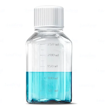 Plastic PETG Lab Square Clear Culture Media Bottles - 60ml to 1000ml Sterile Tissue Cell Bottles