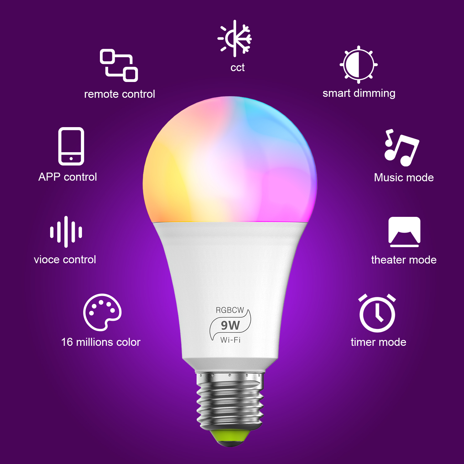 App control smart LED bulb