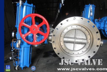 double acting pnumatic three eccentric butterfly valve