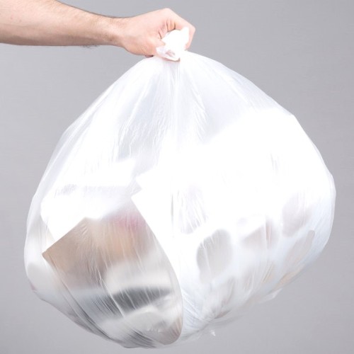 Bolsas de basura de plástico blanco