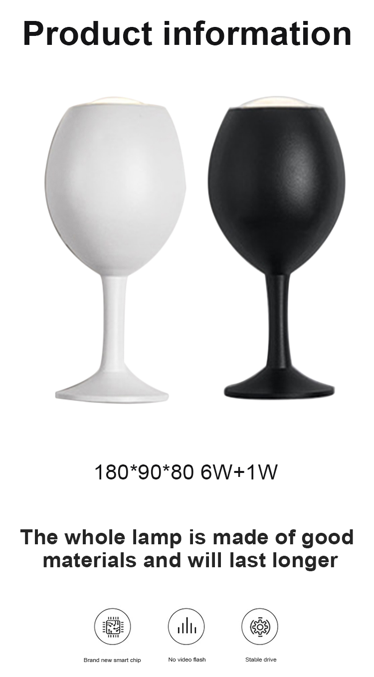 Modern Design Wine Glass Shape Wall Light Fancy Lamp aluminum waterproof light For Home Decor