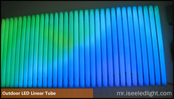 अ‍ॅल्युमिनियम हाऊसिंग डीएमएक्स डीसी 24 व्ही एलईडी रेखीय प्रकाश फिक्स्चर