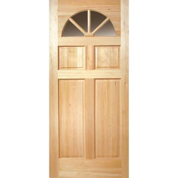 Fan Lite Unfinished Fir Front Door Slab