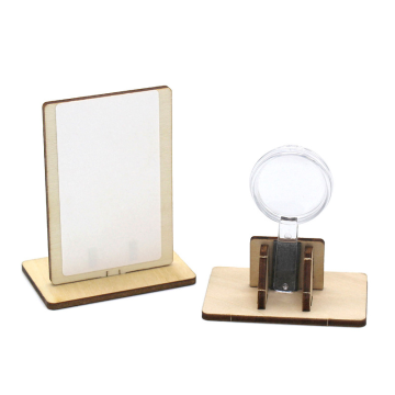 STEM Educational Toys: School Students' Assembly Wood Magnifying Glass for Physics and Science Experiments