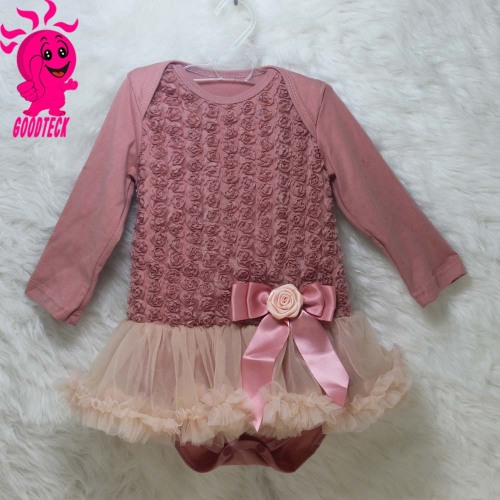 Newborn Cotton Casual Long Sleeve Clothing Dress Baby Romper