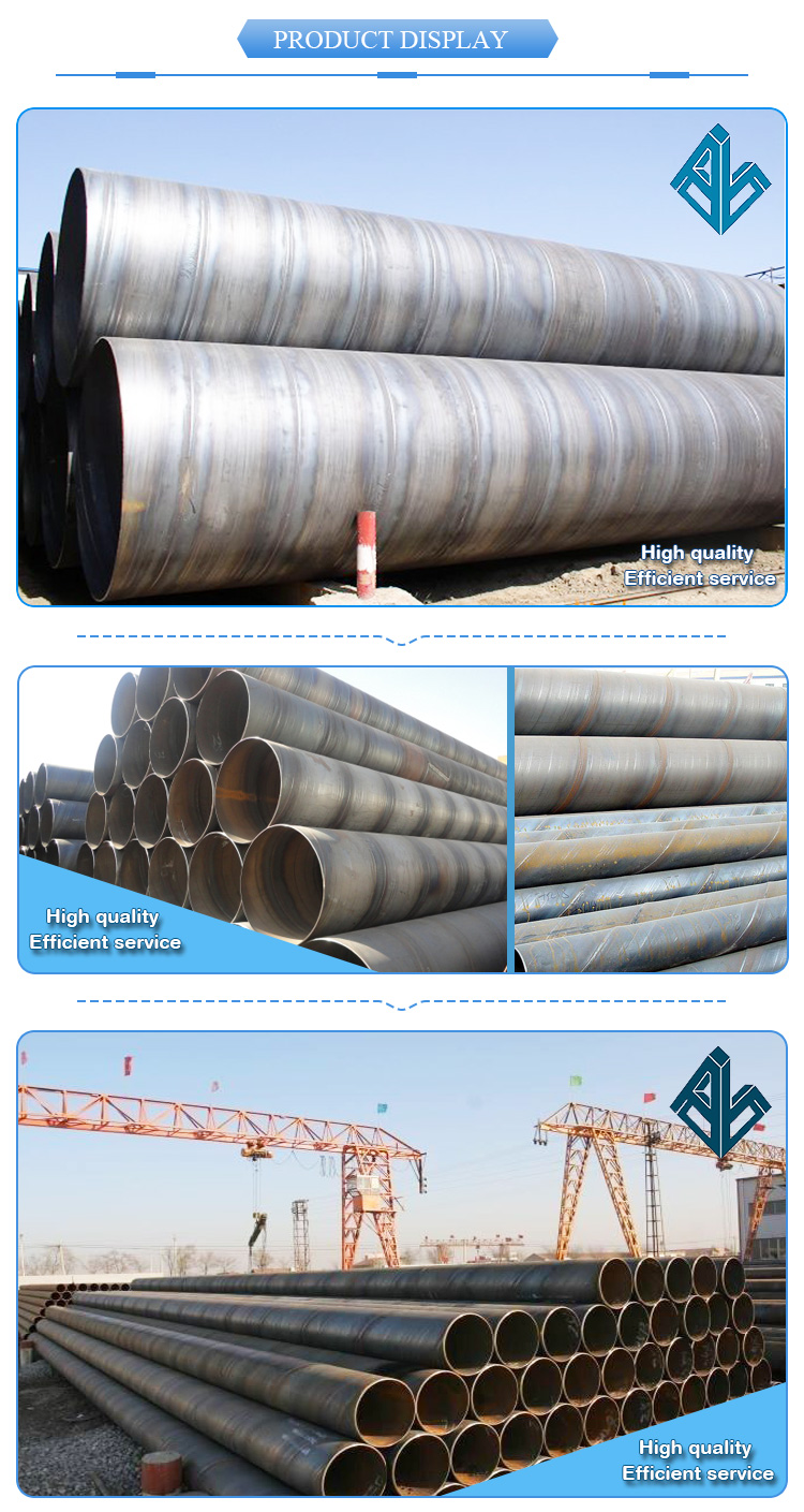 ASTM DIN Large Diameter Spiral Welded Carbon Black Steel Pipe/Pipes Price List Per Ton Manufacturer Price