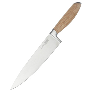 COLTELLO DA CUOCO 8 POLLICI CON MANICO IN LEGNO PAKKA