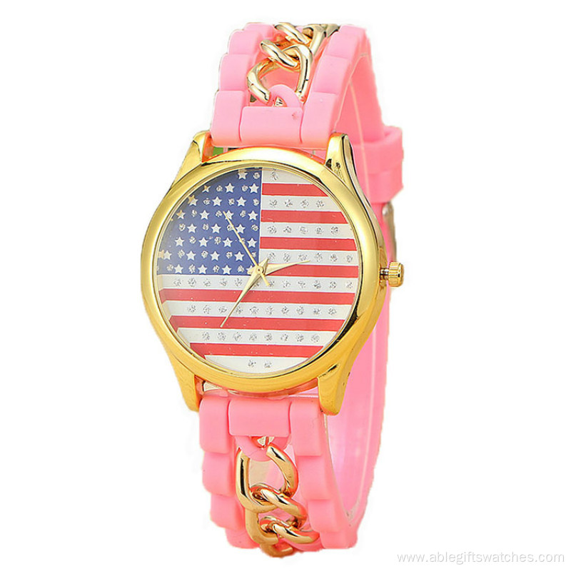 Girls Silicone Snack Quartz Analog Charm Watch