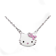 Hello Kitty silver plated pendant necklace for girls