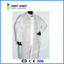 Cheap Single Use PP White Visitor Coat