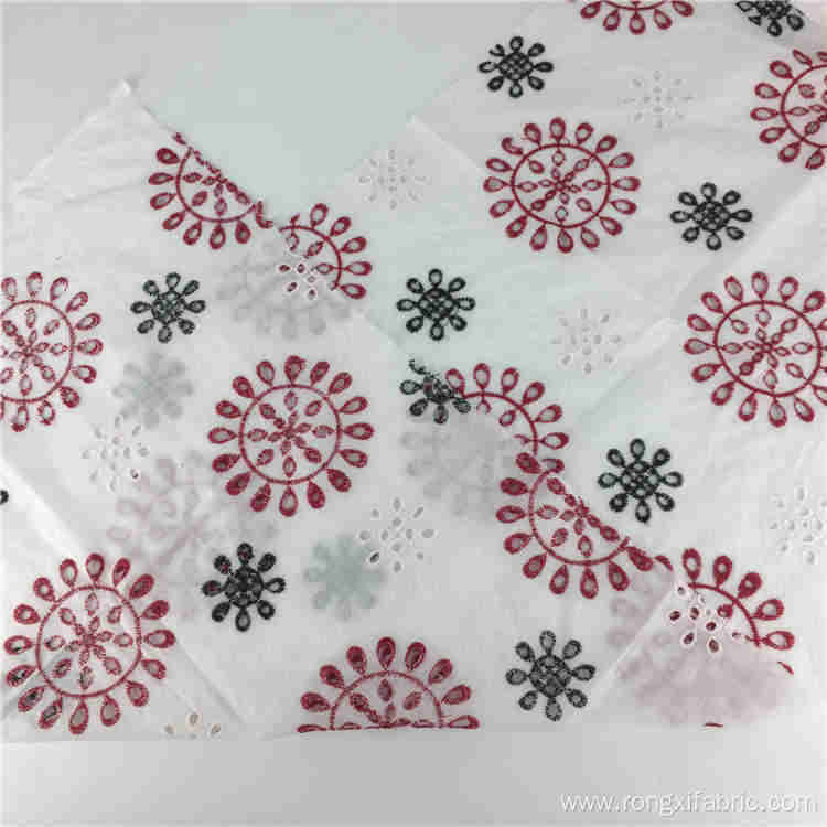 wholesale popular Lace multi color embroidery fabric cotton