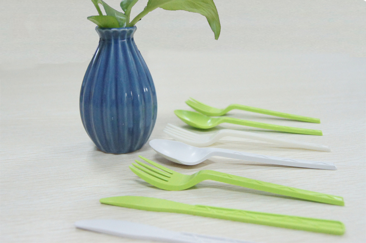 100% Biodegradable Disposable Tableware Knife Fork and Spoon