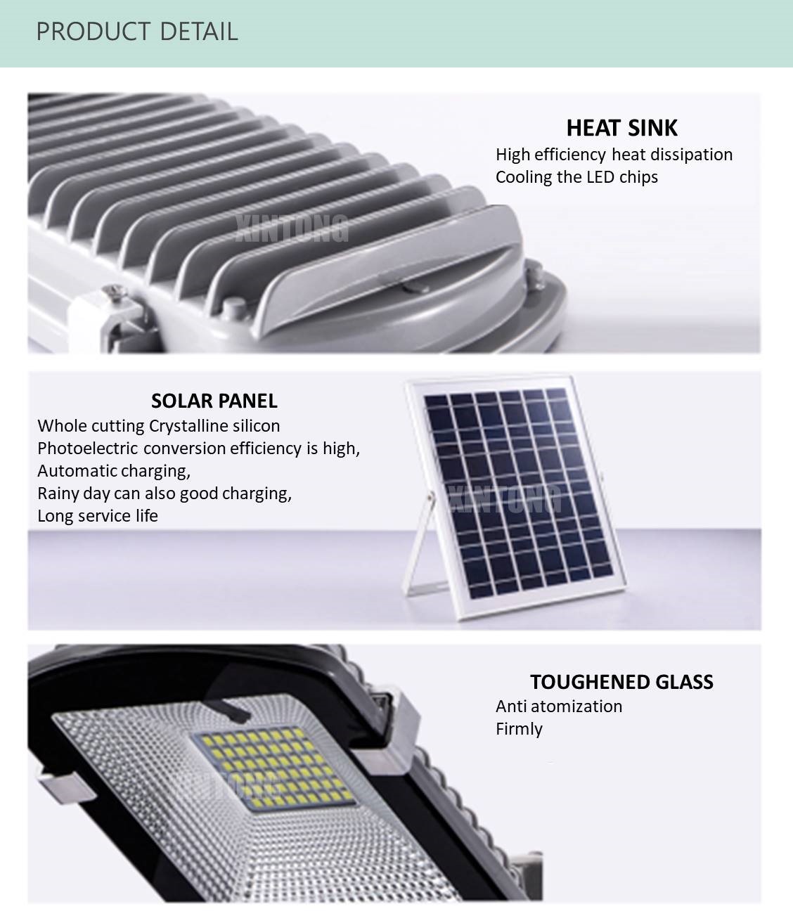 XINTONG outdoor led solar garden home wall light