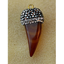 Fashion Natural Agate Gemstone Stone Pendant Jewelry Necklace Accessory