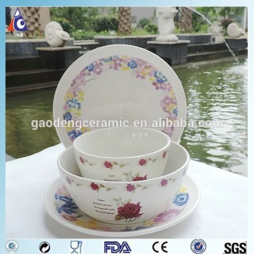 Plain ceramic dinnerware set bone china bowl