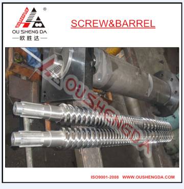 Conical screw and barrel for PP PE pipe ( bimetallic screw barrel)