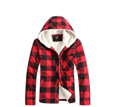 Men's Contrast Check Outer Coat