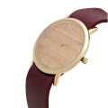 木製クラシックウォッチウッドユニセックス超薄型時計