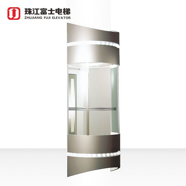 Fuji Brand Price Panoramic elevator glass luxurious elevator for house