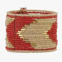 Unique fashion fill bead handmade gold bangle designs for women