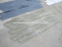 grey color slate tiles slat type wall deocration