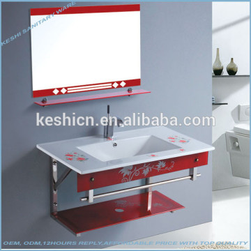 White ceramic basin shelf