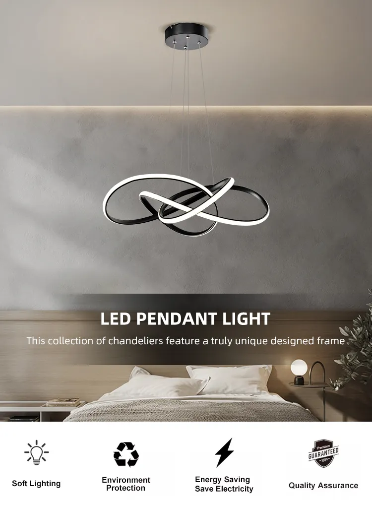 Stylish Black Steel Linear Hanging Lamp for Living Rooms